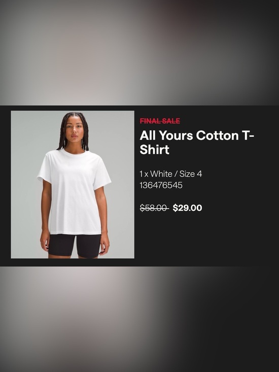 lululemon athletica Tops - Lululemon All Yours Cotton T Shirt Sz 4